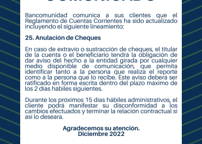 Comunicado CC 25