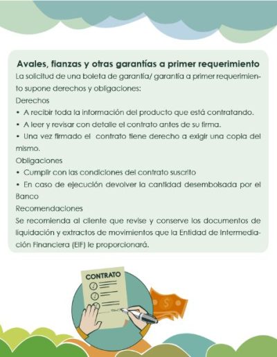 Derechos y Obligaciones para Avales fianzas y otras garantias a primer requerimiento
