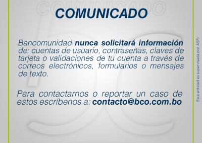 COMUNICADO SI