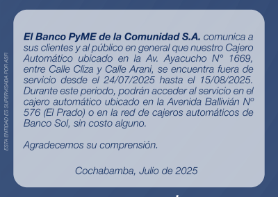 COMUNICADO ATM LA CANCHA 28.07.2025