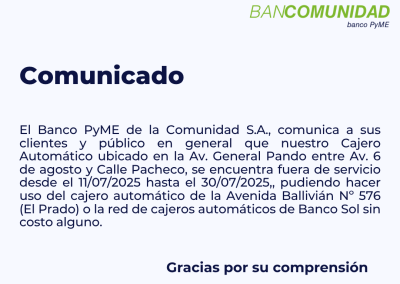 Comunicado Cierre ATM America 2