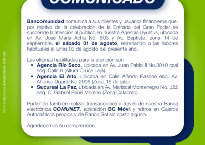 COMUNICADO CIERRE UYUSTUS GRAN PODER 28.07.2026