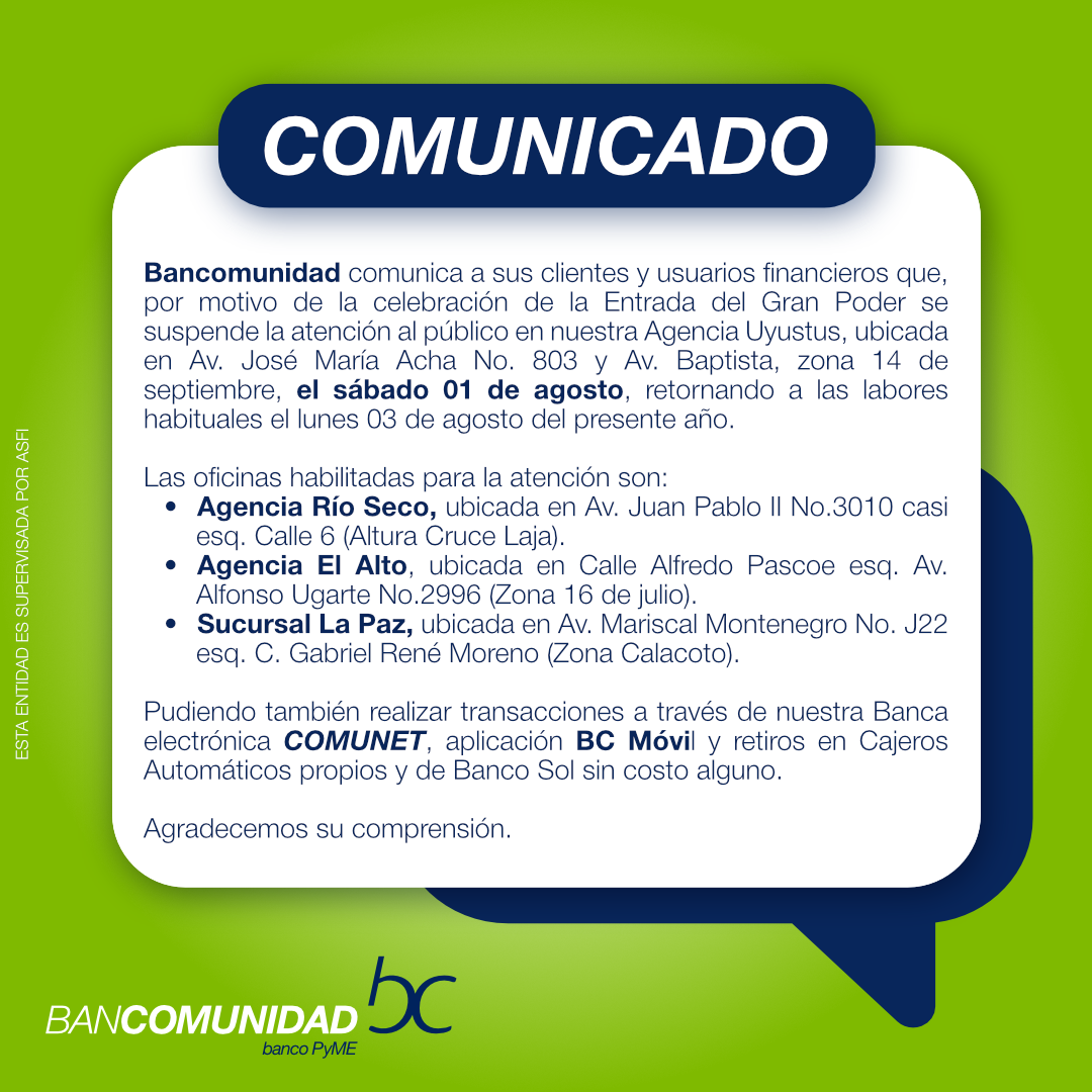 COMUNICADO CIERRE UYUSTUS GRAN PODER 28.07.2026