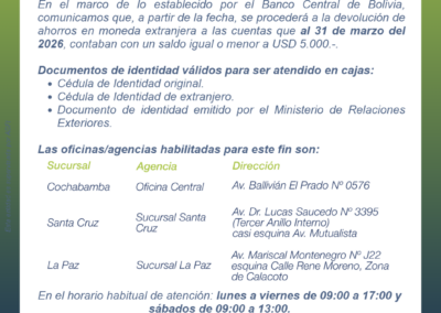 COMUNICADO dolares 5 mil