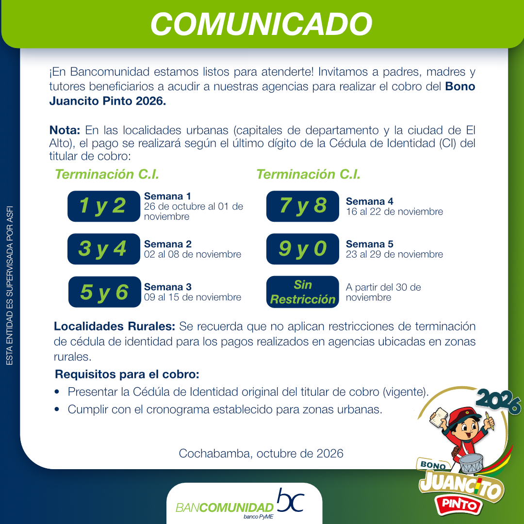 COMUNICADO BONO JUANCITO PINTO 28.10.2026
